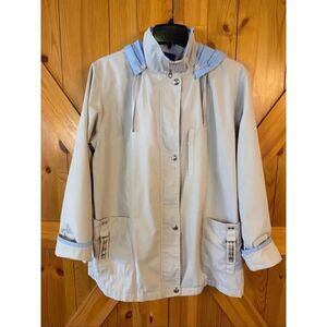 VTG Mackintosh New England Light Tan Lightweight Hooded Jacket Size Medium (7031